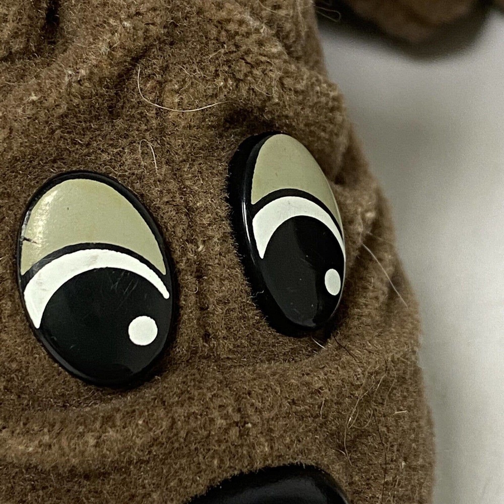 Lot of 2 Vintage Pound Puppies RUMPLE SKINS Brown Puppy Dog Plush Stuffed 8" - Picture 3 of 8